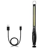 ORHOMELIFE LED Arbeitsleuchte Akku- 800LM LED Stablampe Handlampe Werkstattlampe Inspektionsleuchten mit Haken zum Aufhängen & Magnet Basis für Auto Reparatur, Werkstatt, Notbeleuchtung