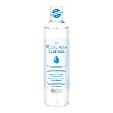 EIS Gleitgel Deluxe Aqua Gleitmittel 300 ml | Lubricant auf Wasserbasis | Erotisches Sex-Gel für Mann & Frau | Hautfreundliche Gleitcreme extra sensitiv | Kompatibel mit Kondomen | neutral