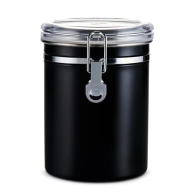 Tchibo Aromadose, Kaffeedose, 500g Füllvolumen, aromadicht, Edelstahl, Schwarz