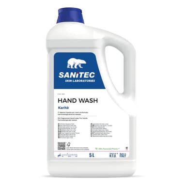 Sanitec Hand Wash Flüssigseife für die Hände, feuchtigkeitsspendend, mit Glycerin und antibakteriell, reinigt die Hände frisch und sauber, pH 5,5, hergestellt in Italien, dermatologisch getestet, 5 l