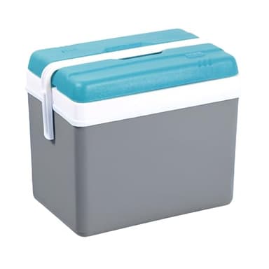 Kühlbox Passiv 35L – Tragbare Isolierbox ohne Strom, Campingbox für Auto, Picknick & Strand – Kompakte Eistruhe mit Deckel – Kamai Coolbox (grau)