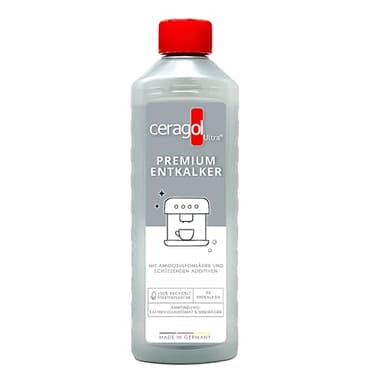 ceragol ultra Premium Entkalker, 500 ml – hochkonzentrierter Kalklöser für alle Kaffee-Vollautomaten und Siebträgermaschinen, mit Amidosulfonsäure, für 5 Anwendungen
