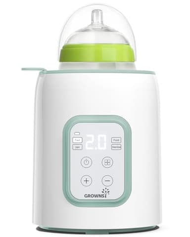 Grownsy Flaschenwärmer Baby, 10-in-1 Fläschchenwärmer für alle Flaschen mit Timer, präziser Temperaturkontrolle und automatischer Abschaltung, multifunktionaler Flaschenwärmer für Muttermilch Green