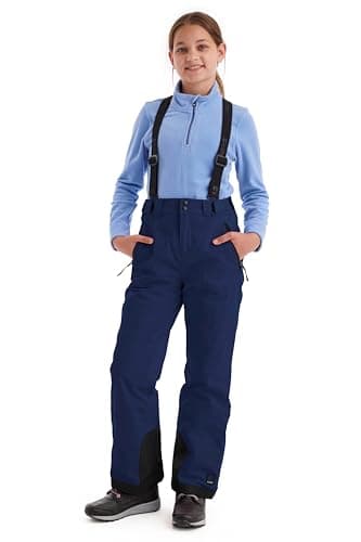 killtec Mädchen Skihose mit abzippbarem Latz und Kantenschutz Girls Skihose 242, dunkelnavy, 164, 43402-000
