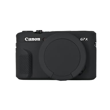 G7X Mark II Kameratasche, weiche Silikon-Schutzhülle, ultradünn, leicht, Abdeckung für Canon PowerShot G7X Mark II Kamera mit Objektivabdeckung (schwarz)