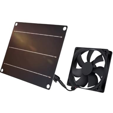 Buyweek Solar Ventilator 6W Solar Lüfter IP65 Wasserdichter mit Solarpanel 12V und Kabel 3M Solar Ventilatoren Outdoor für Gewächshaus Belüftung Schuppen Hühnerstall Haustier Häuser Fenster Auspuff