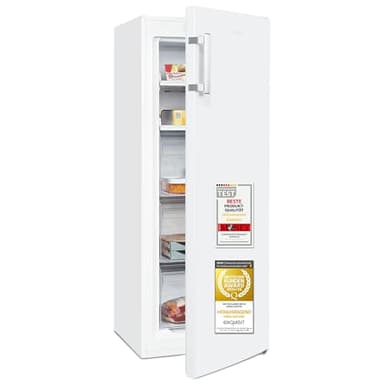Exquisit Gefrierschrank NoFrost, Tiefkühlschrank groß, 161 Liter, Schnellgefrieren, Alarm-Funktion, GS5231-NF-H-040C weiss