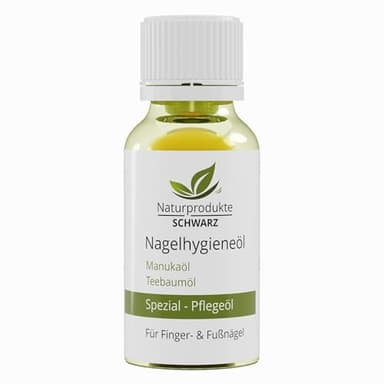 Naturprodukte Schwarz - Nagelhygiene Öl - Mit Premium Teebaumöl und Manukaöl bei Nagelproblemen, 10ml