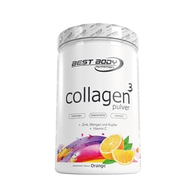 Collagen³ Pulver 450g mit Fortigel®, Tendoforte® und Verisol® Kollagen Hydrolysat Orange von Best Body Nutrition