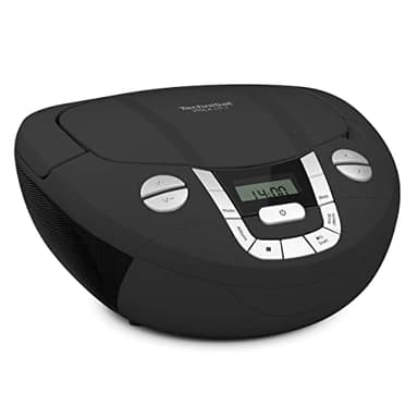 TechniSat VIOLA CD-1 - tragbare CD Boombox (UKW Kinderradio, CD Player, Bluetooth Empfang, AUX, 2x 1 Watt RMS, Netz und Batteriebetrieb) schwarz