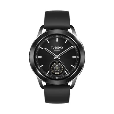Xiaomi Watch S3 Smartwatch, 1,43" AMOLED Display, bis zu 15 Tage Akkulaufzeit, austauschbare Lünette, Schlaf-, Puls- und Sport-Tracking, MIUI Watch OS, Schwarz
