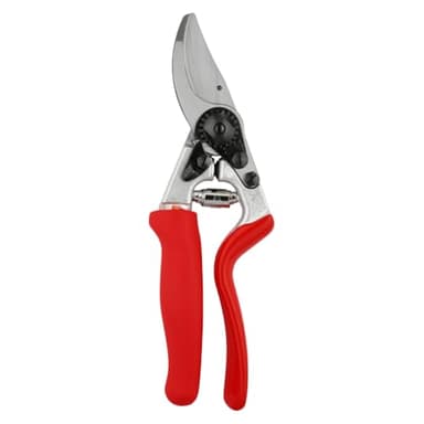 FELCO 7 Bypass-Gartenschere mit Rollgriff für Rechtshänder, ergonomisch für große Hände, 45 mm Stahlklinge, Schnitt bis 25 mm, Stoßdämpfer, geschmiedete Aluminiumgriffe, Swiss Made