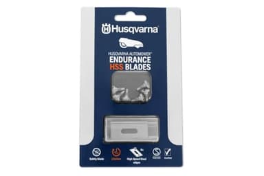 Husqvarna Automower® Endurance Pro Messer – 6er-Pack aus Hochgeschwindigkeits-Kohlenstoffstahl, 4-Kanten-Design, doppelte Lebensdauer im Vergleich zu klassischen Klingen