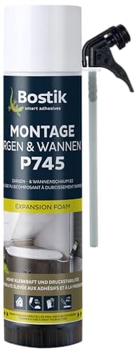 BOSTIK Montage Zargen & Wannen 2K P745 – Polyurethan Shaum zum Fixieren und Verkleben, Hohe Druckstabilität und Klebkraft, Hellgrün, 400ml