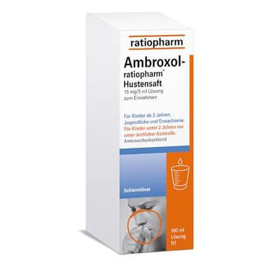 Ambroxol-ratiopharm Hustensaft: Schleimlöser für die Bronchien - erleichtert das Abhusten von zähem Schleim, 100 ml