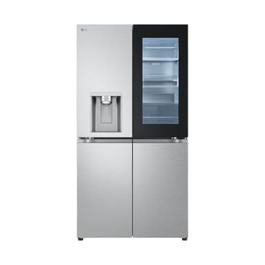 LG GMG960MBEE InstaView, Multi-Door Kühl/-Gefrierkombination | Side-by-Side | 638 L, Festwasseranschluss, Craft-, Crushed Ice- Wasserspender | Total NoFrost |Full Size - 91,4 cm breit | Silber