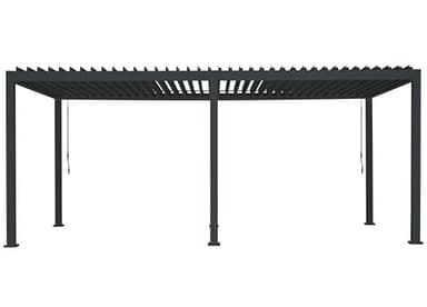 Green Spirit Lamellendach Pergola Mirador Deluxe 3x6 - Anthrazit, Aluminium, 300x600x250 cm - Lamellen Pavillon, Garten Terrassen Überdachung