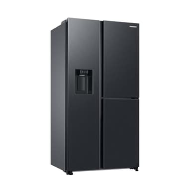 Samsung RH68DG853DB1EG Side-by-Side-Kühlschrank mit Gefrierfach, 178 cm, 627 l, AI Energy Mode, Food-Showcase-Tür, Twin Cooling+, Eis- und Wasserspender, 4,5l Wassertank, Premium Black Steel