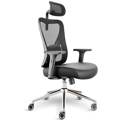 LUTIVO Alpha Bürostuhl ergonomisch [ORIGINAL] Schreibtischstuhl ergonomisch mit 11 Komfort-Einstellungen | Gaming Stuhl & Drehstuhl für Zuhause & Bürobedarf | Bürosessel und Chefsessel bis 150kg
