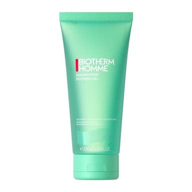 Biotherm Homme Aquapower Shower Gel, belebendes Duschgel für Männer mit Life Plankton, für eine erfrischte und hydratisierte Haut, Körper & Haarpflege, 200 ml