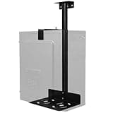 PC Halterung Unter Schreibtisch, Computer Aufhängung Halter für Untertisch, Vollständiges Stahlmaterial, bis zu 35 kg, Höhe Verstellbar 50-530 mm, Funktioniert mit den meisten Hosts (Schwarz)