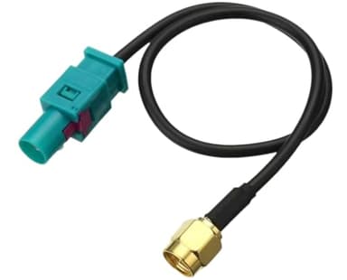 Auto GPS Antenne 15cm | Fakra Z Stecker auf SMA Stecker | Autoantennen Adapterkabel RG174 | Für Autoradio, Android Headunit, GPS Navigation, DAB Digitalradio, 4G LTE Telematik