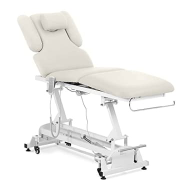Physa Nantes BEIGE_PH Massageliege 3 Motoren 200 kg Beige Massagebank Therapieliege Behandlungsliege