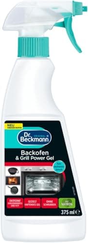 Dr. Beckmann Backofen & Grill Power-Gel | Backofenreiniger mit Schnellwirkformel | auch für Eingebranntes auf Pfannen und Kaminglas | 375 ml