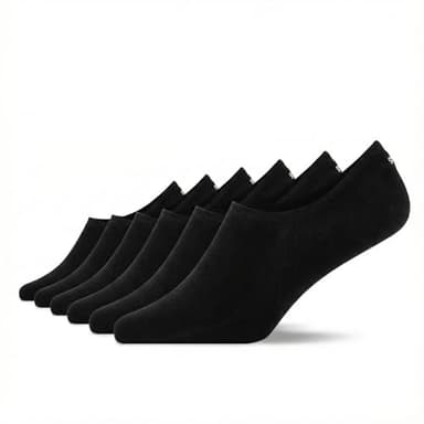 Snocks Premium Füßlinge Damen & Herren - Anti-Rutsch Funktion, Atmungsaktiv - Unsichtbare Sneakersocken aus Bambusviskose - Bambus Socken in Gr. 35-38 - Schwarz