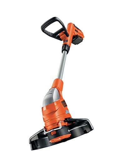 BLACK+DECKER Rasentrimmer mit Akku Rasenkantenschneider mit Akku und Ladegerät (18V 2,0Ah Li-Ion, Schnittbreite 23 cm, Zweithandgriff, E-Drive, Teleskopstiel) GLC1823L20