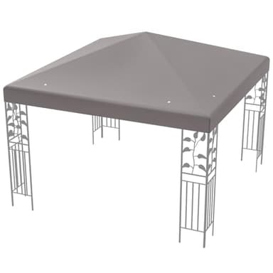 COSTWAY Ersatzdach Pavillon 3x3m, Pavillondach Ersatzbezug mit Klettverschlüssen, Stabil & Wasserabweisend Einzeldach für Gartenpavillon (Grau)