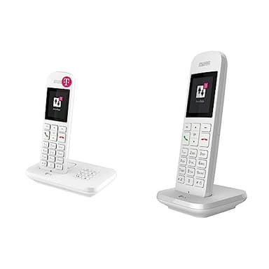 Deutsche Telekom schnurlos Sinus A12 mit Anrufbeantworter & Telekom Festnetztelefon Speedphone 12 in Weiß schnurlos | Zur Nutzung an aktuellen Routern mit integrierter DECT-CAT-iq Schnittstelle