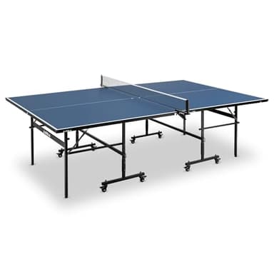 JOOLA Tischtennisplatte Inside 13 Tischtennistisch Indoor klappbares Untergestell – Schneller Aufbau-inklusive Netz, blau, 274 x 152,5 x 76 cm