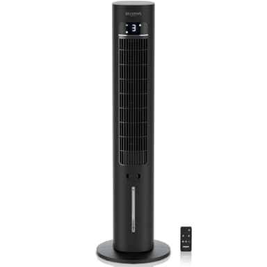 Brandson - Turmventilator mit Wasserkühlung 5 in 1 - Display - Preisträger 2025 - Verdunstungskühler - Luftkühler - Ventilator - mobile Klimaanlage ohne Abluftschlauch - leise - 3L Wassertank
