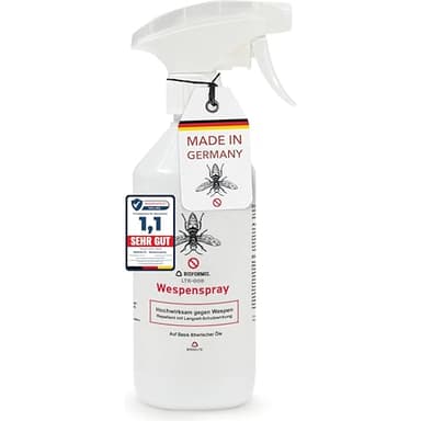 BIODELTA Wespenspray - Wespen effektiv bekämpfen - Anti-Wespen-Spray für schnellen Schutz - Wespenschutz für Garten, Terrasse & Grillen - fleckenfrei (500, ml)