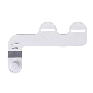 Belvit Bidet Taharet Aufsatz für Toilettensitz, Intimreinigung mit verstellbarem Wasserdruck, selbstreinigende Düse, ohne Strom, verstellbarer Sprühwinkel, leichte Montage, ABS, Weiß