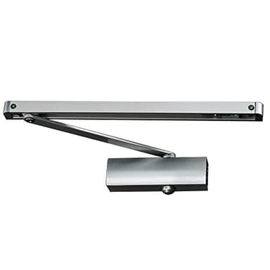 PALMAT Automatische einstellbare hydraulische Türschließer mit Gleitschienenarm und Eisenabdeckung für Schwerlastbereich (Silber)