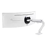ERGOTRON HX Monitor Arm mit HD-Gelenk in Weiß, Tischhalterung mit patentierter CF-Technologie für ultrabreite Curved Monitore bis 49 Zoll, 29.2cm Höhenverstellung, VESA, 10 Jahre Garantie
