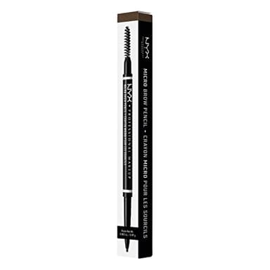 NYX Professional Makeup Augenbrauenstift, Micro Brow Pencil, Beidseitig mit ausdrehbarem Augenbrauenstift und Bürstchen, Vegane Formel, Farbton: Ash Brown