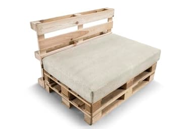 Gutekissen® Palettenkissen, Gartensofakissen, Sitzkissen, Rückenlehne gefüllt mit Poulirette-Schaum, viele Farben und Größen PFL (Sitzkissen 120x80, Beige)