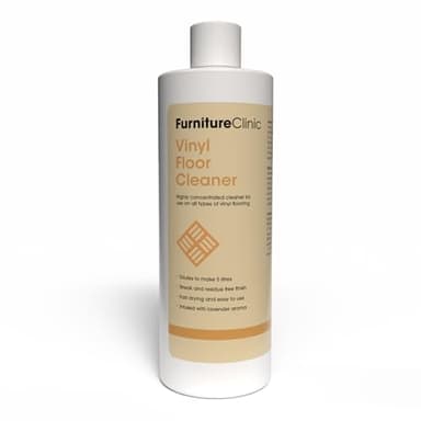 Vinyl-Bodenreiniger – Vinyl-Reiniger-Konzentrat - Verdünnbar auf 5 Liter – Hochkonzentriert und schnelltrocknend – Mit Lavendelduft – Für alle Arten von Vinylböden – 500 ml