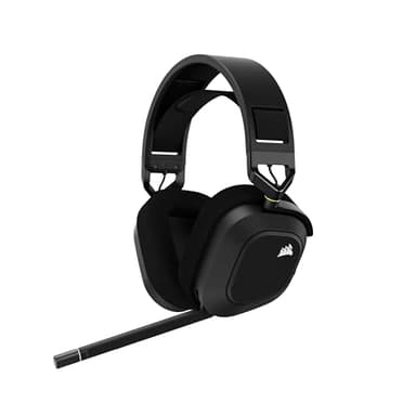 Corsair HS80 RGB Wireless Multiplattform-Gaming-Headset - Dolby Atmos - Omnidirektionales Mikrofon - iCUE-Kompatibel - PC, Mac, PS5, PS4 - Carbon