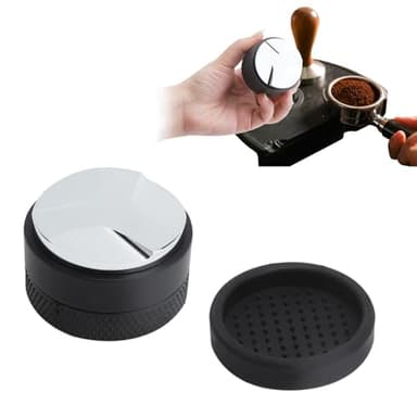 TMZELOA Coffee Distributor Kaffee Distributor 53mm Coffee Leveler Verteiler mit Bürste und Silikonmatte für 54mm Kaffee Siebträger Vor dem Tampen Espresso Leveler Tool für Sage Barista Express Zubehör