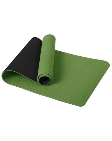 Good Nite Gymnastikmatte Yogamatte Fitnessmatte Rutschfest Trainingsmatte Sport Turn Matten Pilates Matte Bodenturnmatte Mit Tragegurt 183 x 61 x 0.6 cm (Grün/Schwarz)