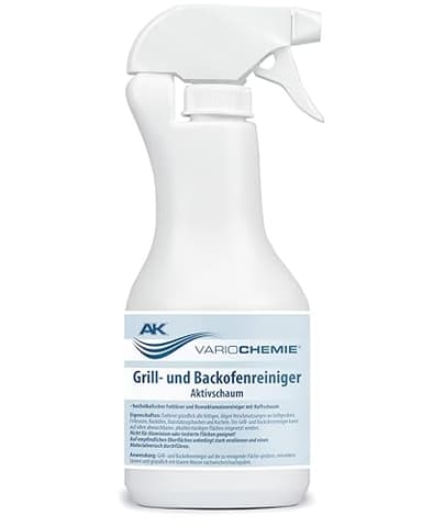 Backofeneiniger & Grillreiniger - 1 L - geruchsneutral - entfernt Verbrennungsrückstände, Fett, Öl & Eiweiß - geruchsneutral - biologisch abbaubar - AK VARIOCHEMIE, Made in Germany