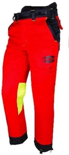 Solidur AUPARE - Authentic Typ A Klasse 1 Kettensägehose - Außergewöhnlicher Komfort und Schutz - Größe M - Rot