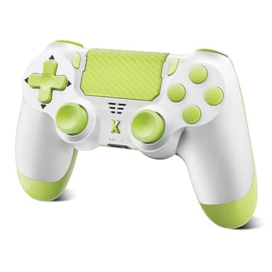Glitfix Wireless Controller für PS-4, Game Controller kompatibel mit PS-4/Pro/Slim/PC Gamepad mit Turbo/Zurück Taste/Dual Vibration/6-Achsen Gyro Sensor/Touchpanel (Grün)
