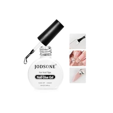 JODSONE 10ML Nail Glue Gel für Nagelspitzen Langanhaltender Verlängerungsklebstoff für klare Nagelspitzen und klare Press-On-Nägel, Nagelreparaturbehandlung, benötigt U V Licht gehärtet