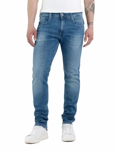 Replay Herren Jeans Anbass Slim-Fit mit Comfort Stretch, Medium Blue 009 (Blau), 31W / 30L
