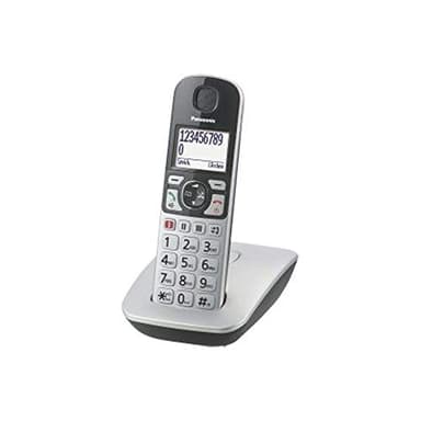 Panasonic KX-TGE510GS DECT Seniorentelefon mit Notruf (Großtastentelefon, schnurlos, extra Lautstärke, hörgerätekompatibel, Eco-Plus) silber-schwarz